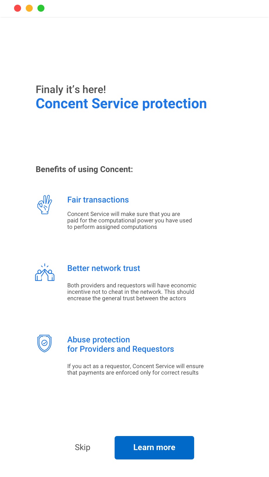 Concent, the deposit that protects both sides of a job