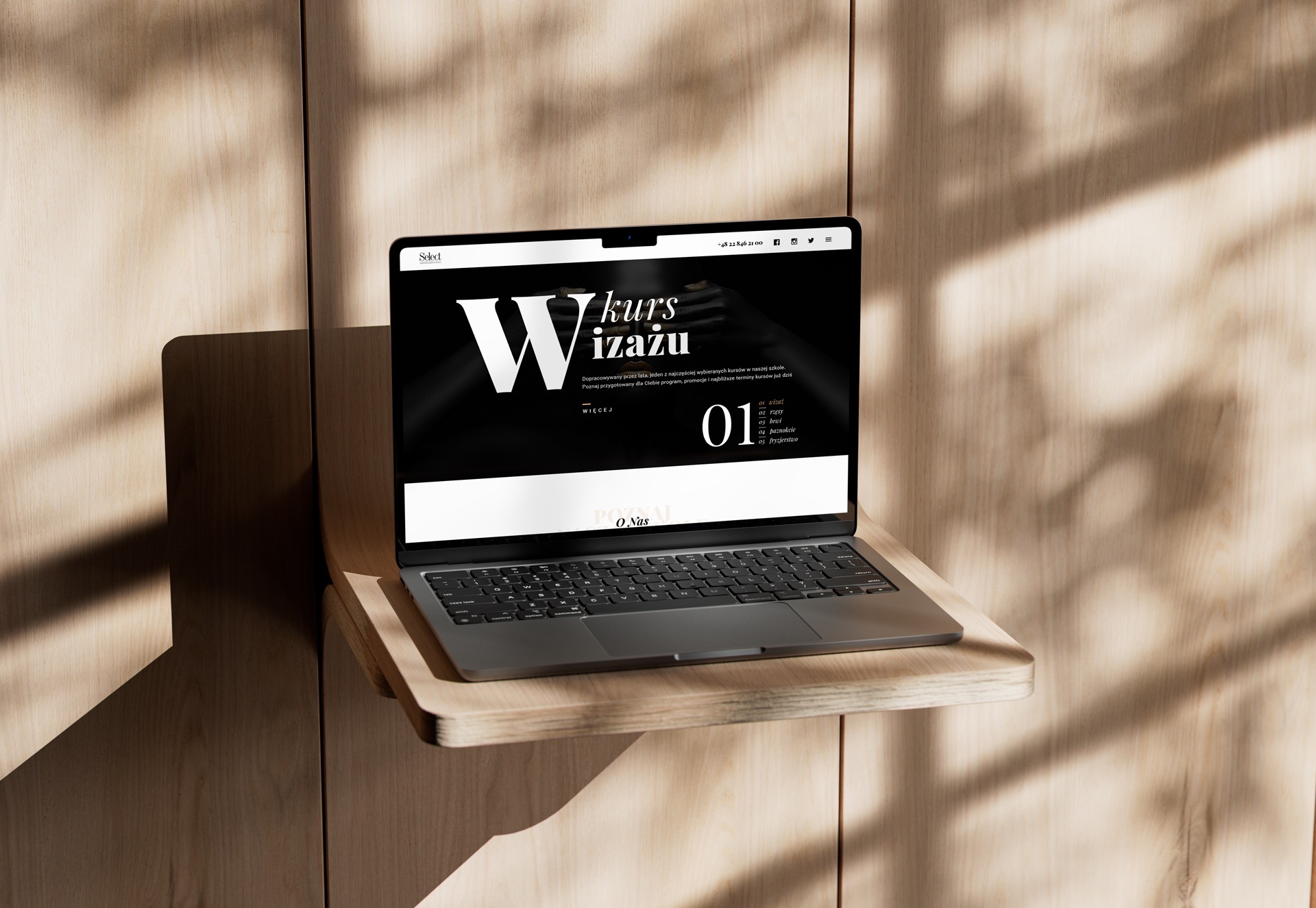 The site open on a laptop in daylight